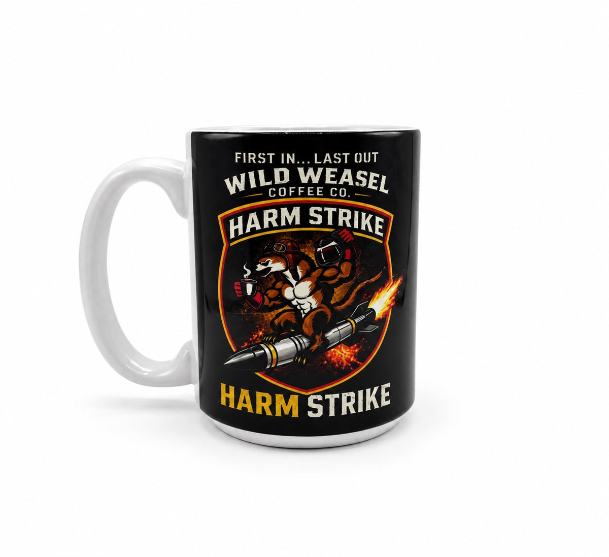 Wild Weasel Coffee Company Harm Strike 15oz mug