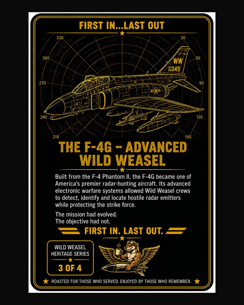 HARM Strike back label, Wild Weasel Heritage Series 3 of 4
