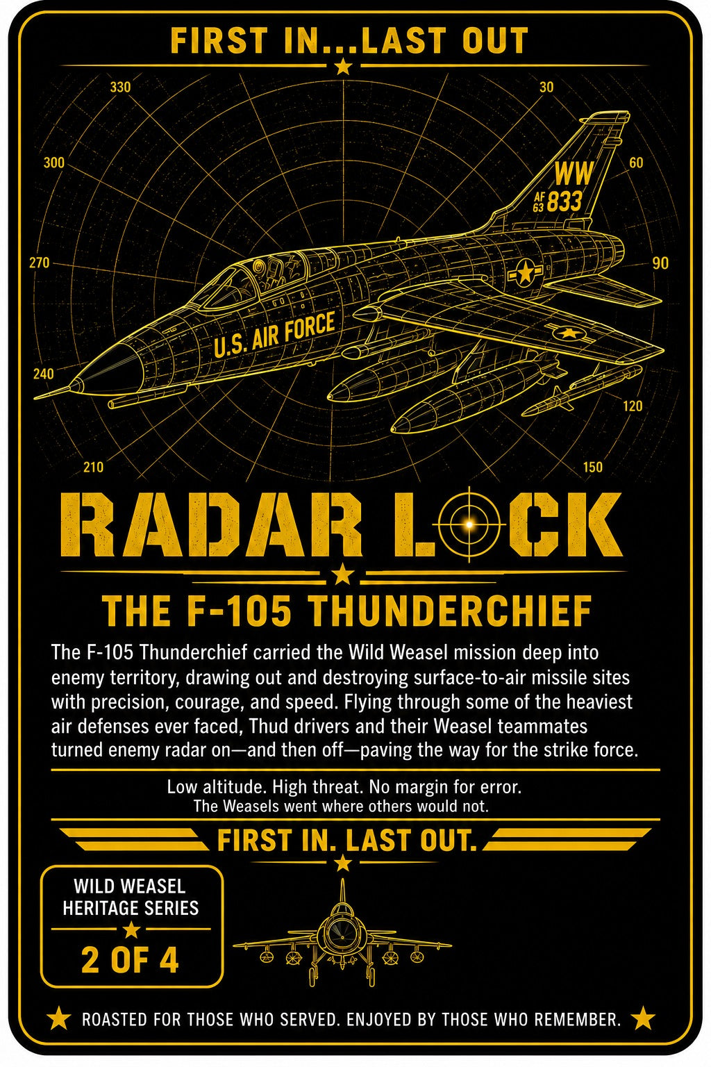 Radar Lock back label, Wild Weasel Heritage Series 2 of 4
