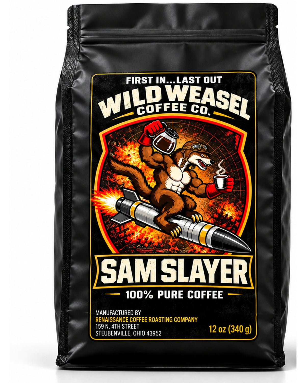 SAM Slayer 12 oz bag, front