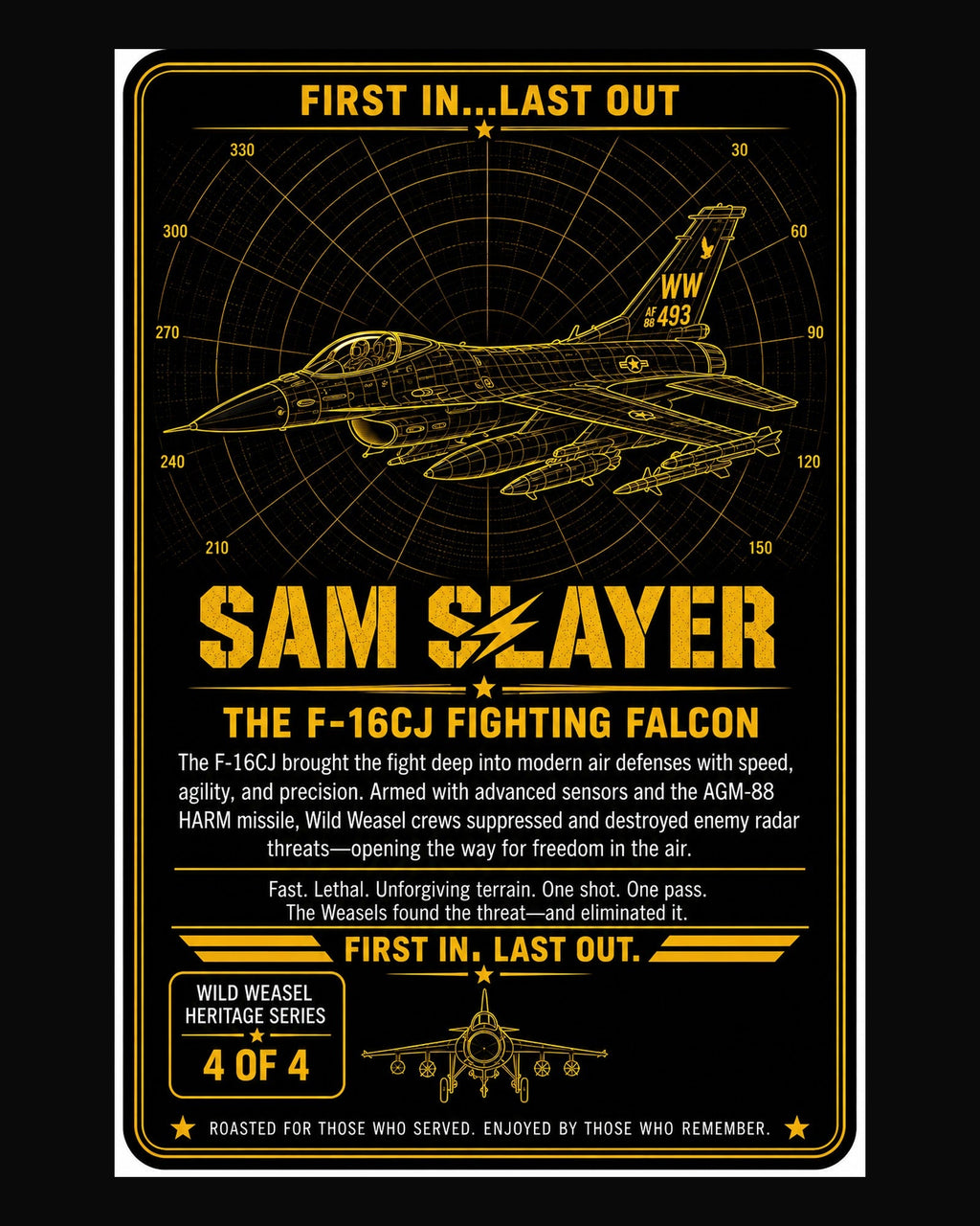 SAM Slayer back label, Wild Weasel Heritage Series 4 of 4