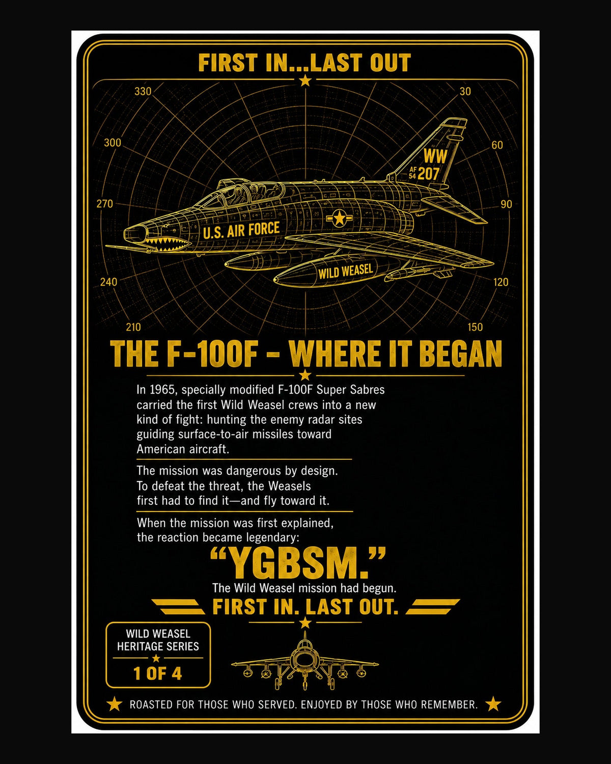 YGBSM back label, Wild Weasel Heritage Series 1 of 4